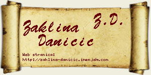 Žaklina Daničić vizit kartica
